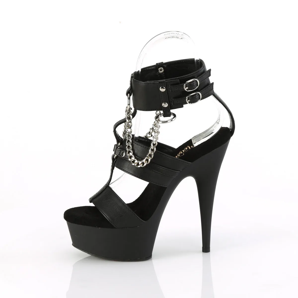 6 Inch Heel DELIGHT-661 Black Pu