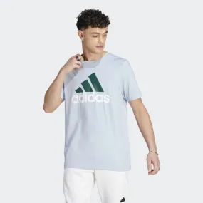 ADIDAS MEN'S ESSENTIALS BIG LOGO BLUE TEE