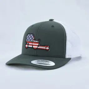 American Flag Mower Trucker Hat