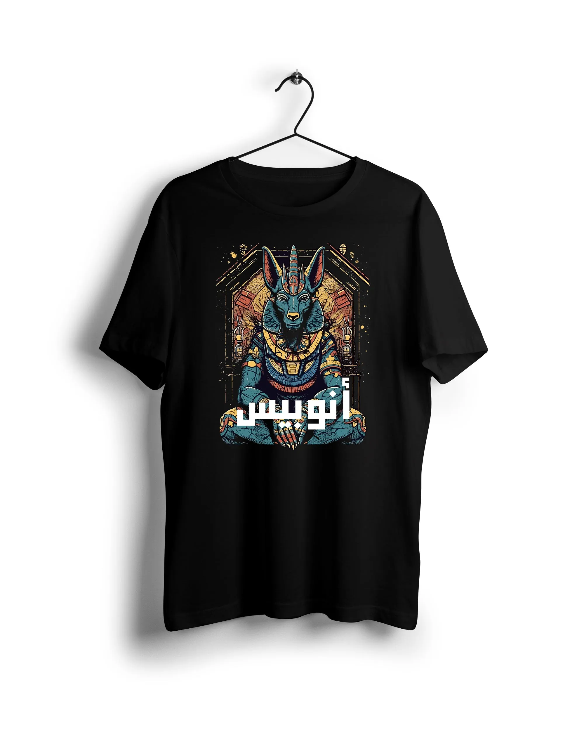 Anubis Digital Graphics Basic T-Shirt Black - POD | Ravin | Egypt 