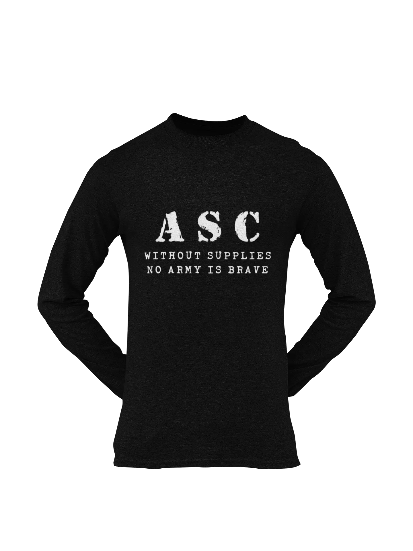 ASC T-shirt - ASC, Without Supplies, No Army Is Brave (Men)