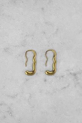 Barbara Hoops Mini in Gold