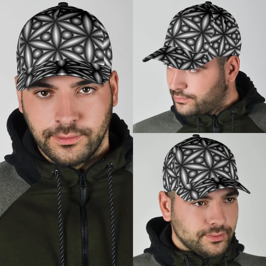 Black Geometric Classic Cap