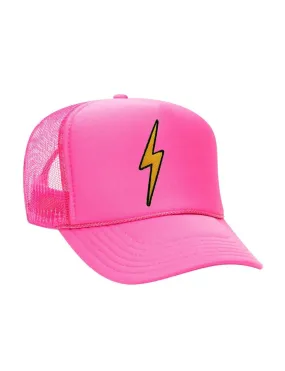 Bolt Vintage Trucker Hat, Neon Pink