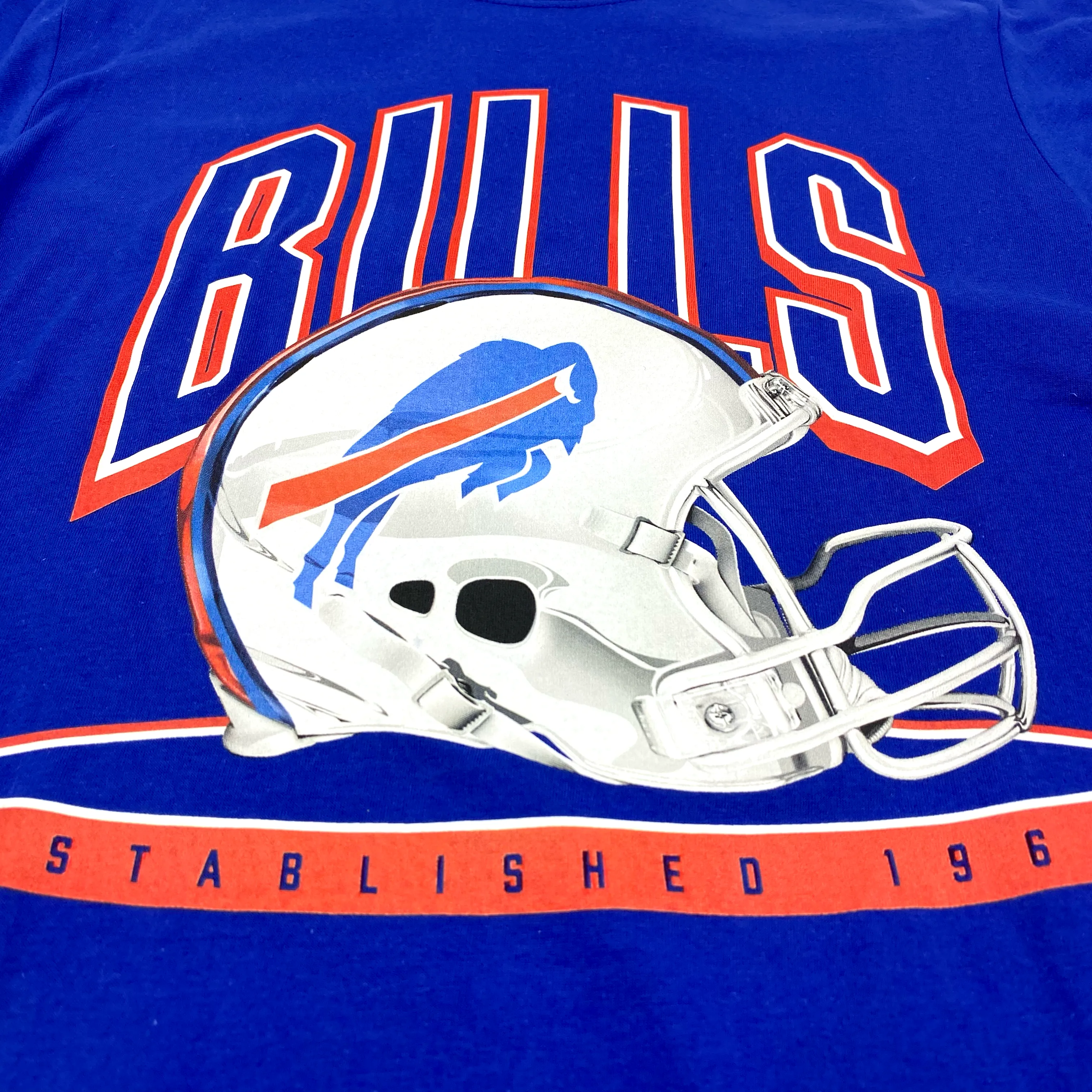 Buffalo Bills Royal Blue With Helmet Long Sleeve Shirt