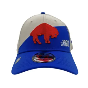 Buffalo Bills Stone & Royal With Retro Logo 2023 Sideline Stretch Fit Hat