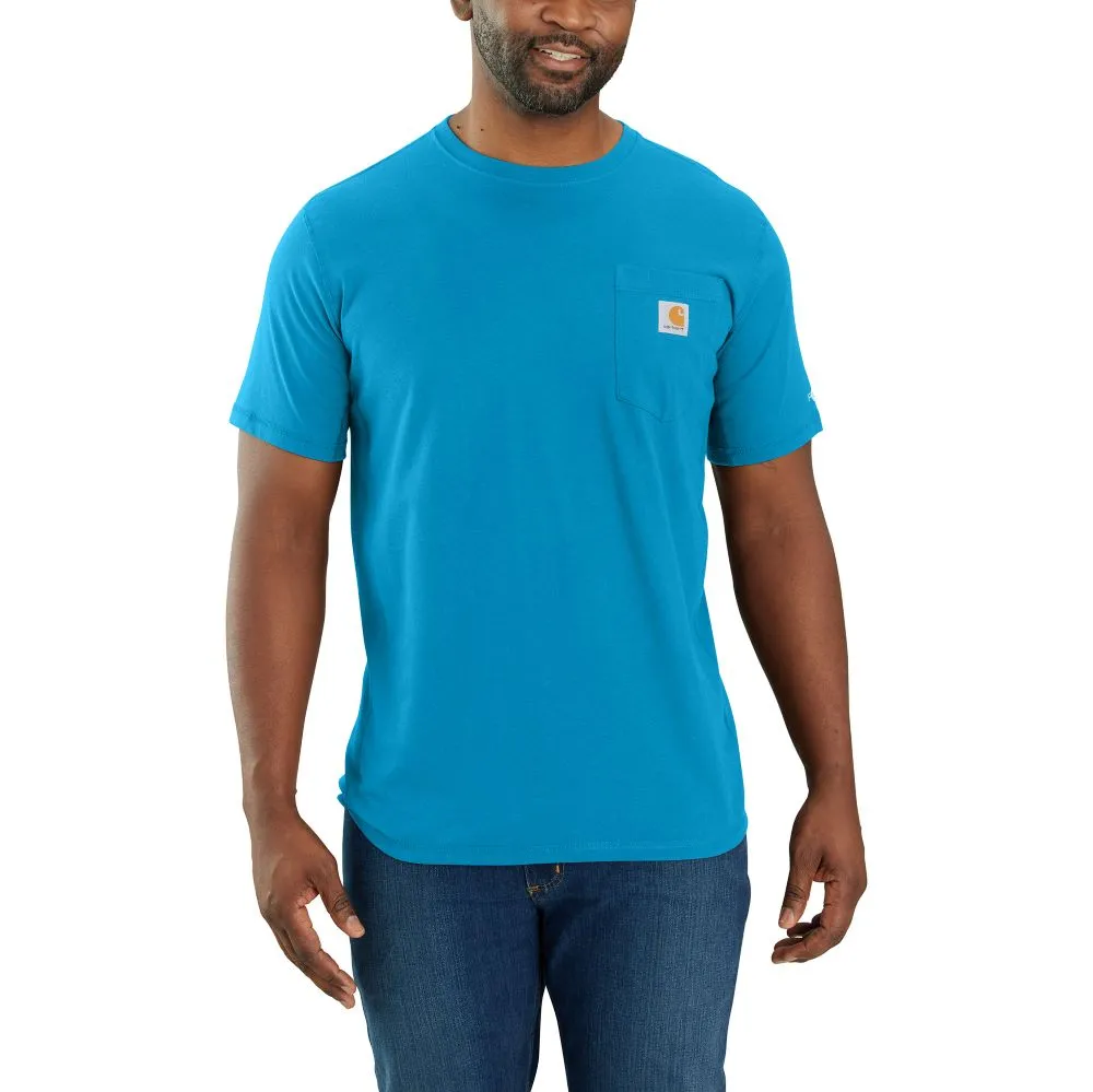 'Carhartt' Men's Force Relaxed Fit Midweight Pocket Tee - Atomic Blue