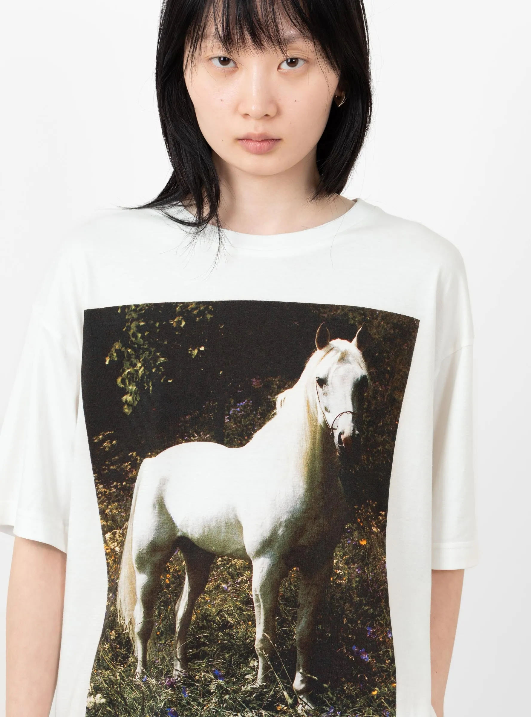 Classic T-Shirt White Horse