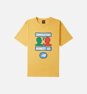 Conversations Amongst Us Mens Short Sleeve Shirt - Yellow