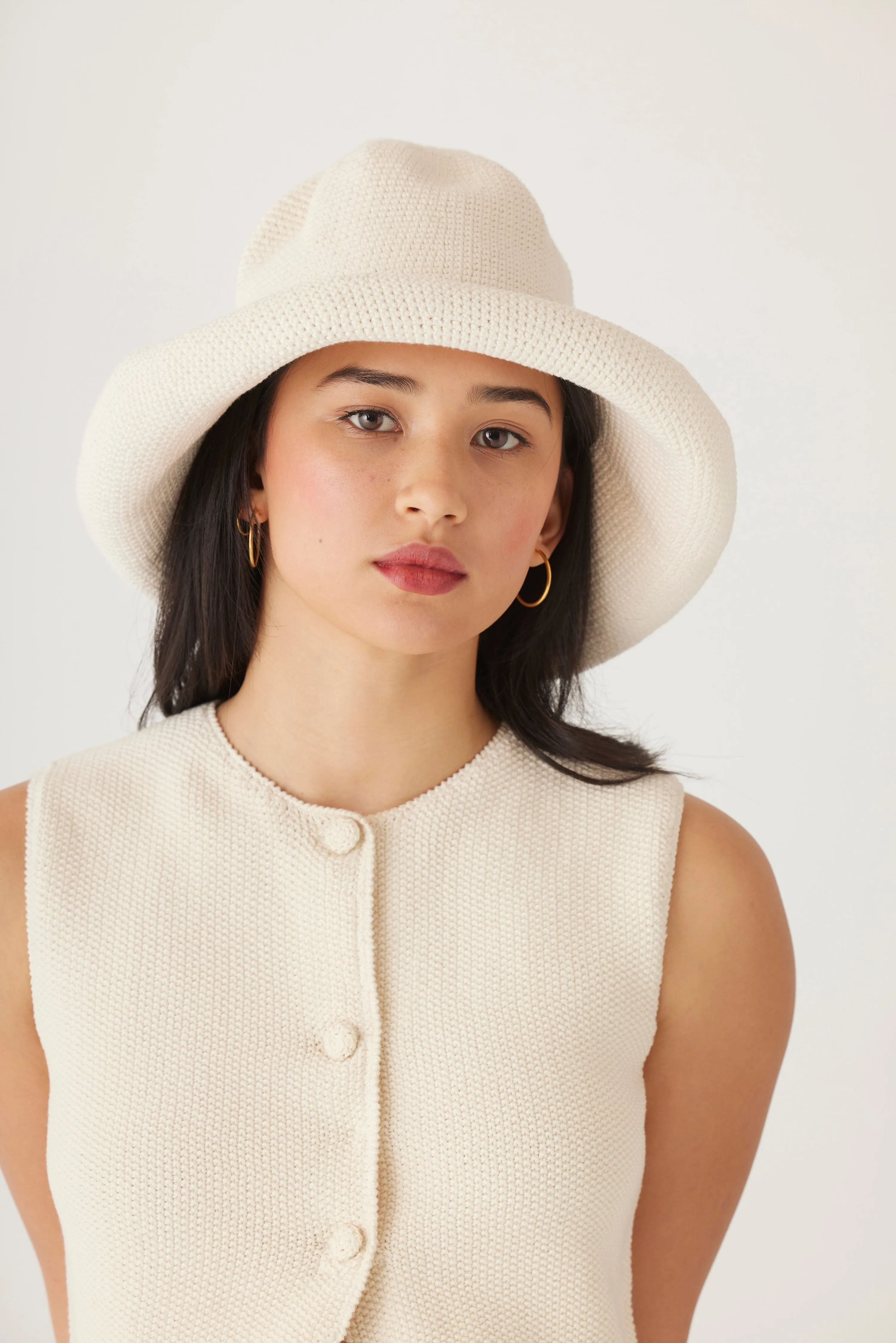 Crochet Sun Hat in Pima Cotton