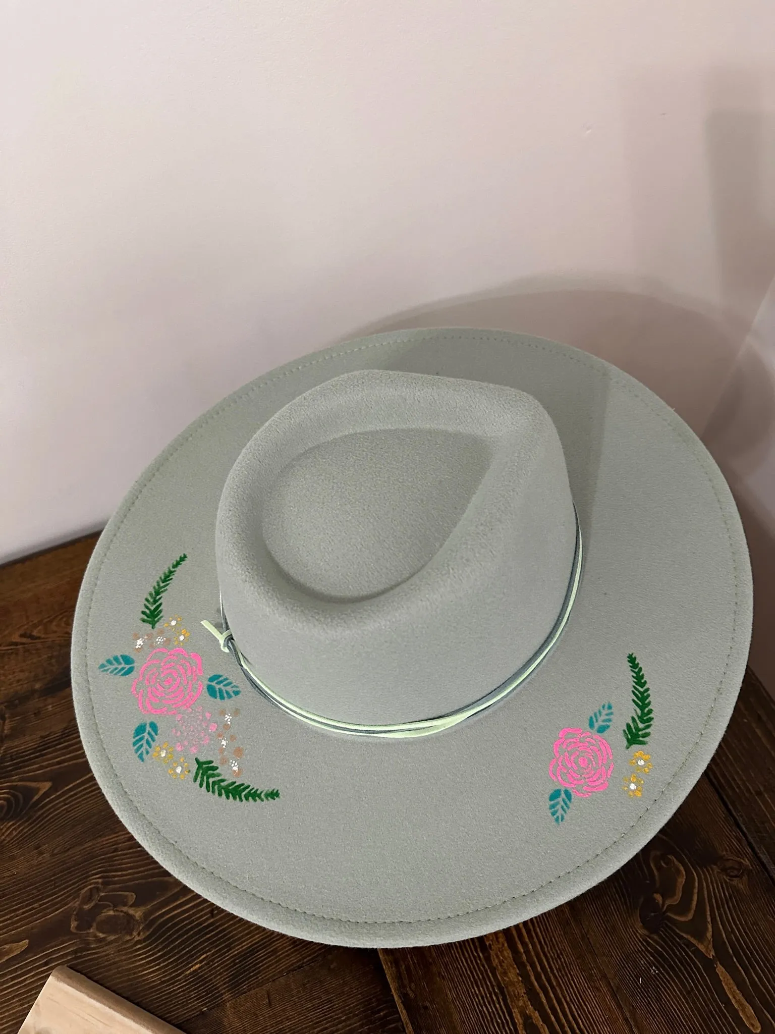 Custom Hat - Sage Flower