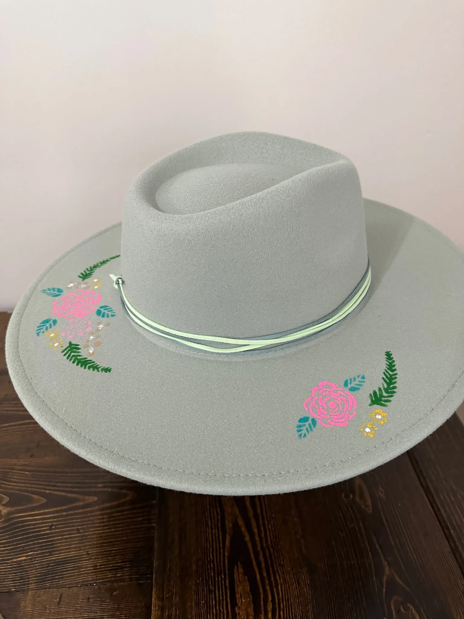 Custom Hat - Sage Flower