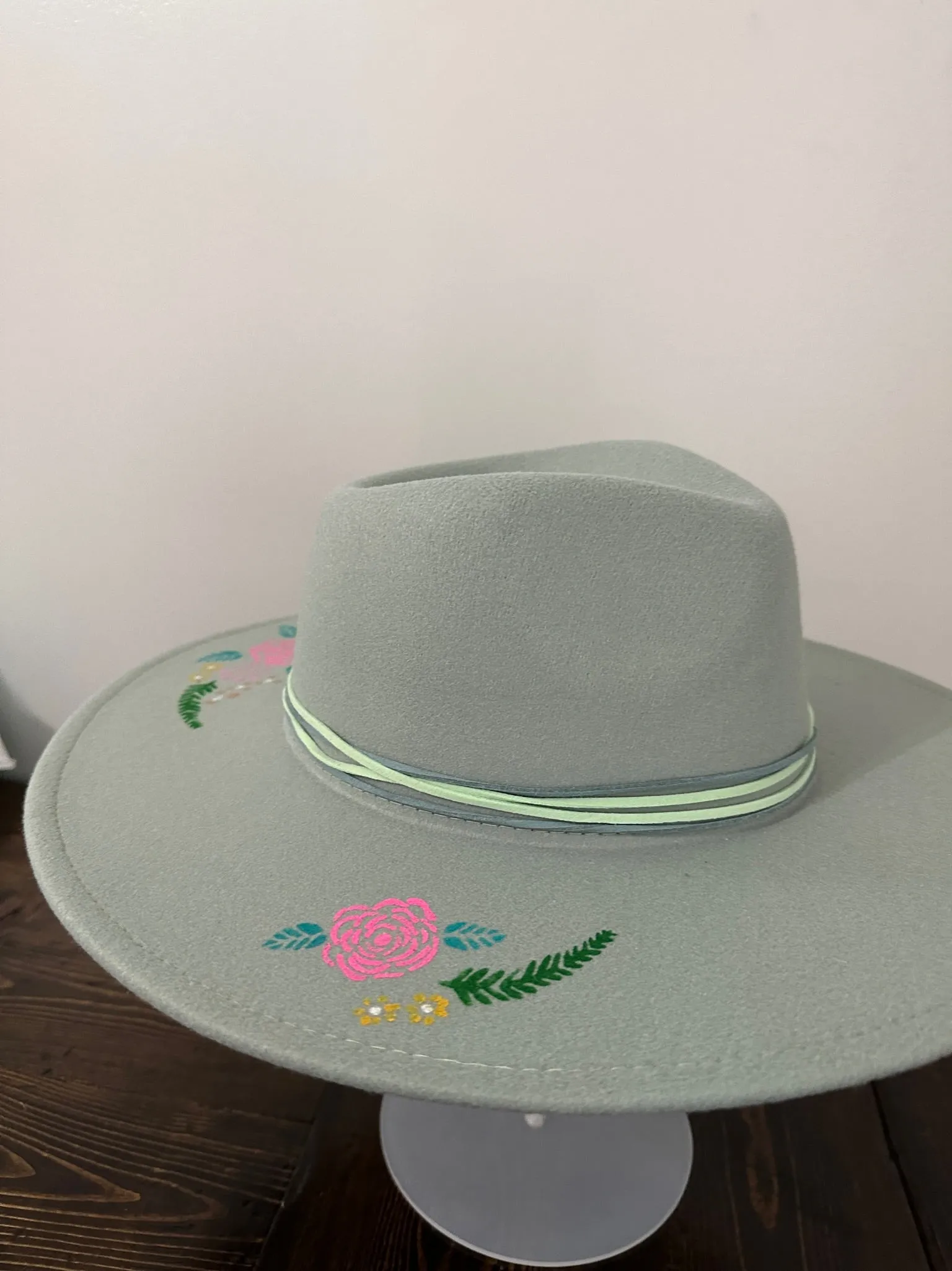 Custom Hat - Sage Flower