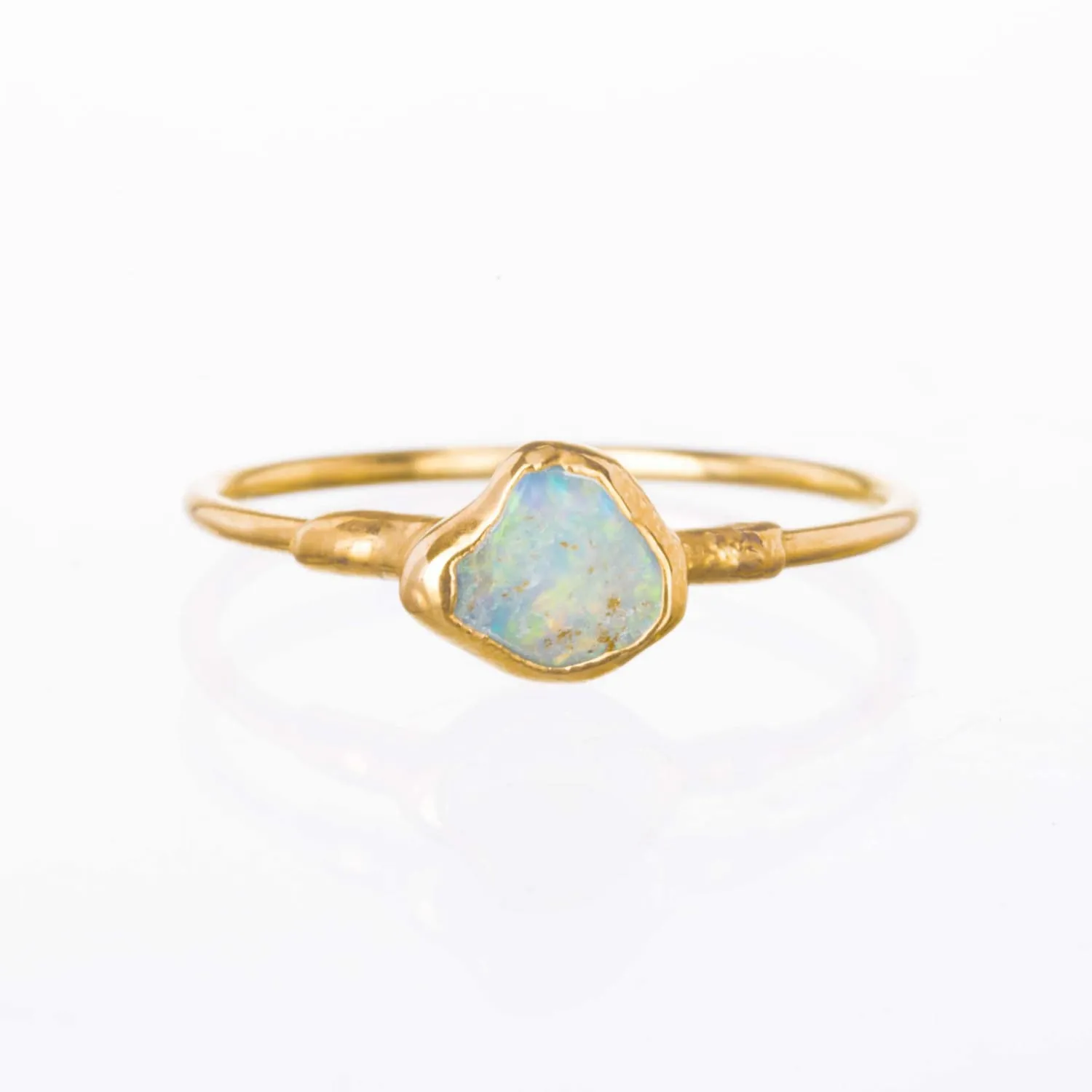 Dainty Raw Australian Opal Ring