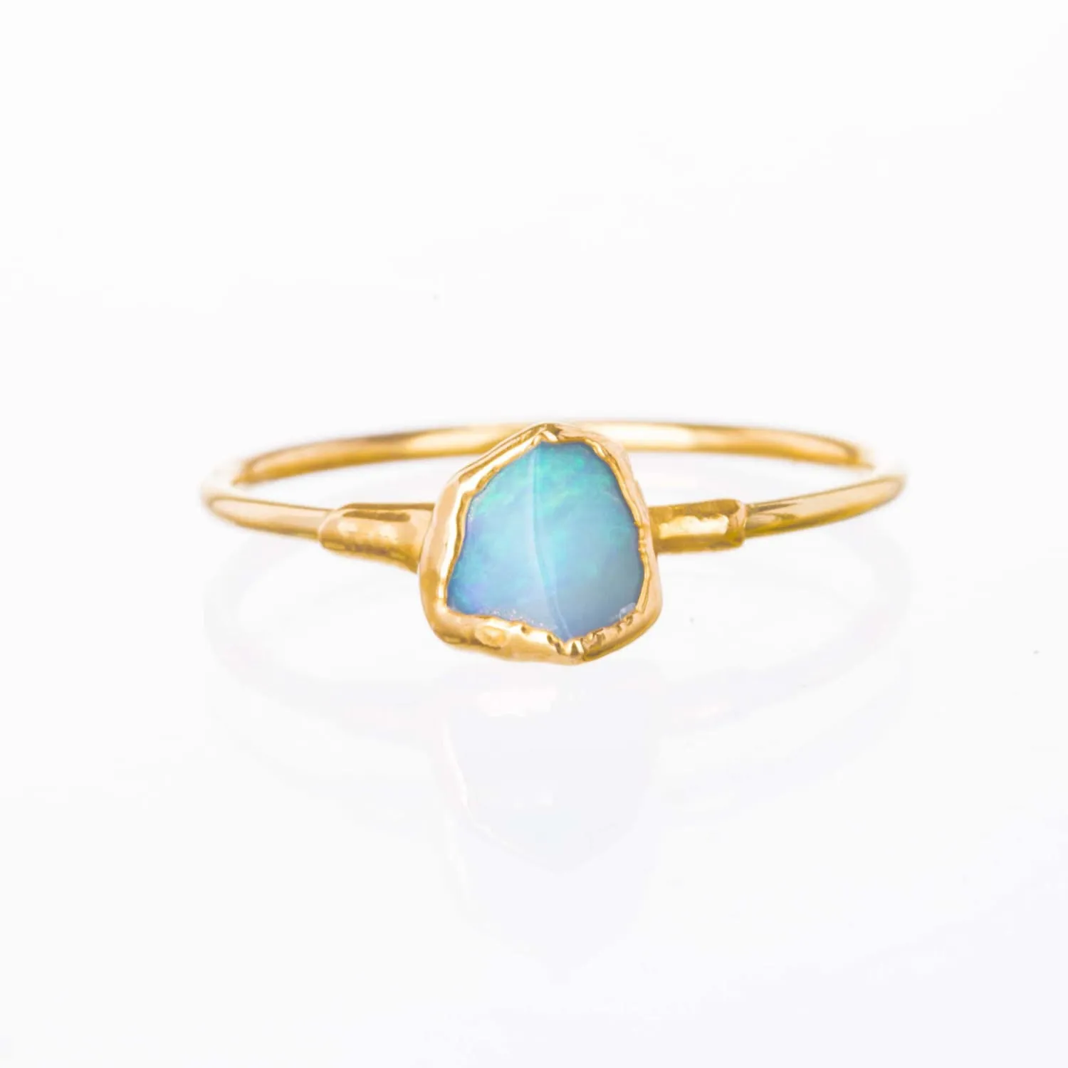 Dainty Raw Australian Opal Ring