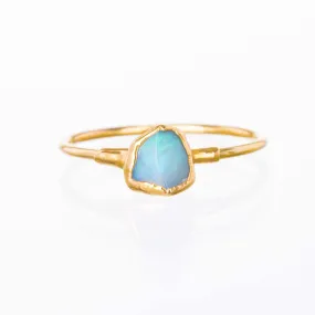 Dainty Raw Australian Opal Ring