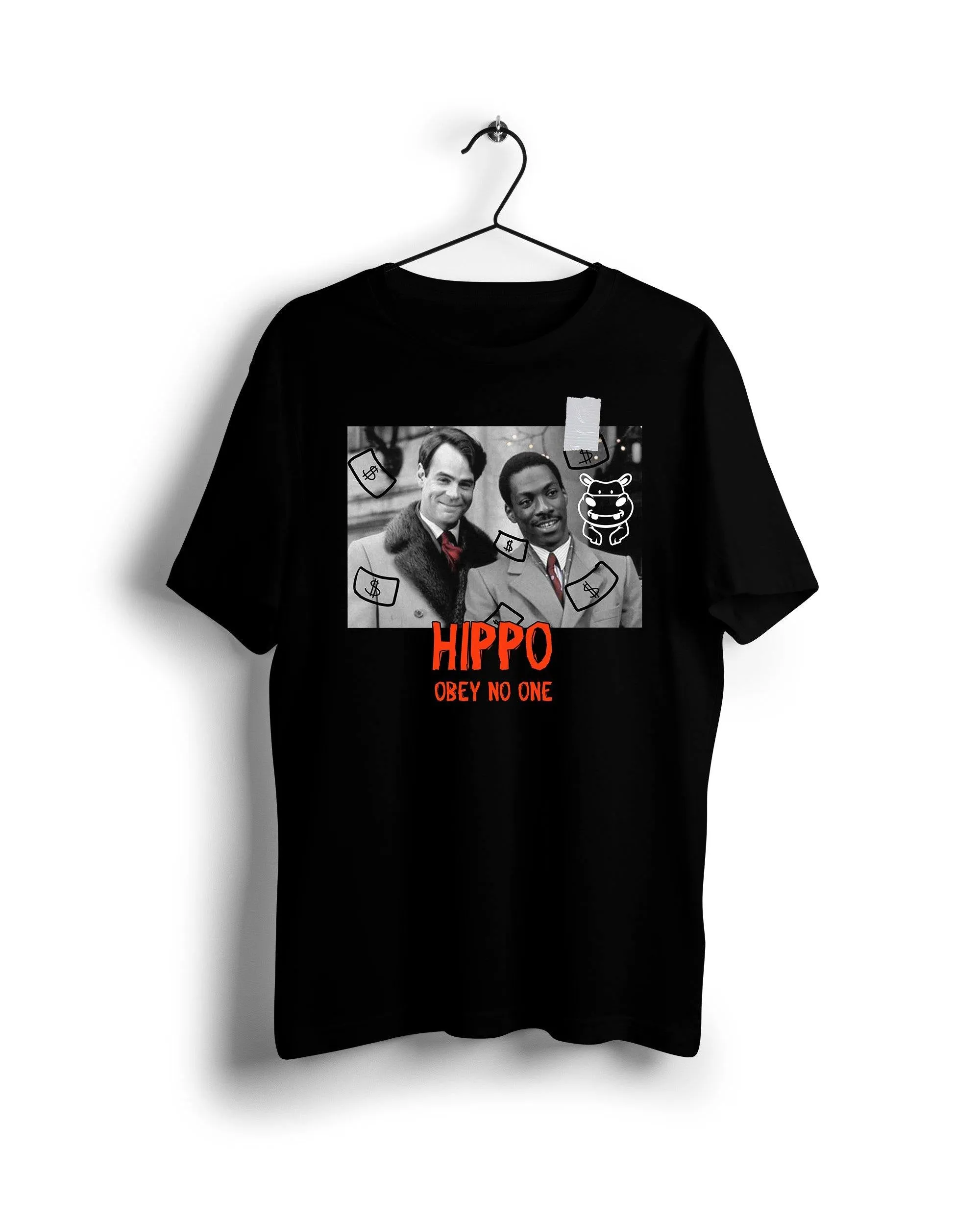 Eddie Murphy Hippo Throwback - Digital Graphics Basic T-shirt Black