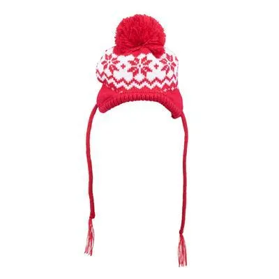 Fairisle Snowflake Wool Beanie Dog Hat