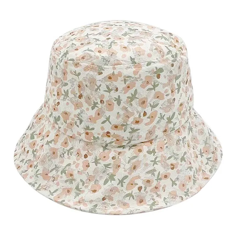 Flower Patterned Bucket Hat