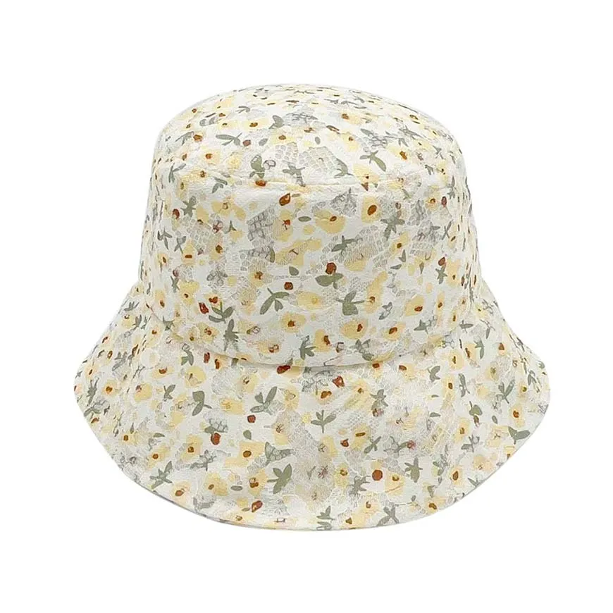 Flower Patterned Bucket Hat