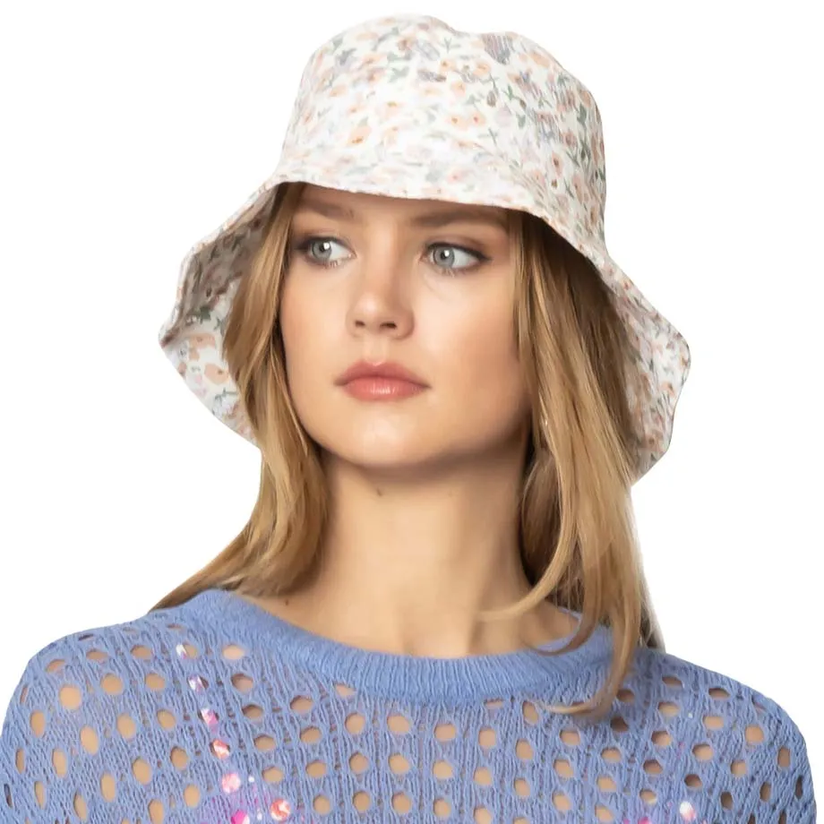 Flower Patterned Bucket Hat