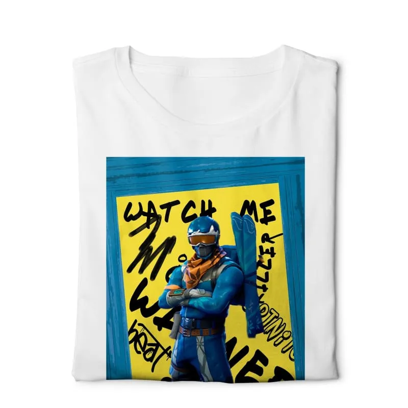 Fortnite Blue- Digital Graphics Basic T-shirt White