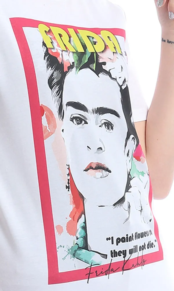 Frida Kahlo - Digital Graphics Basic T-shirt White