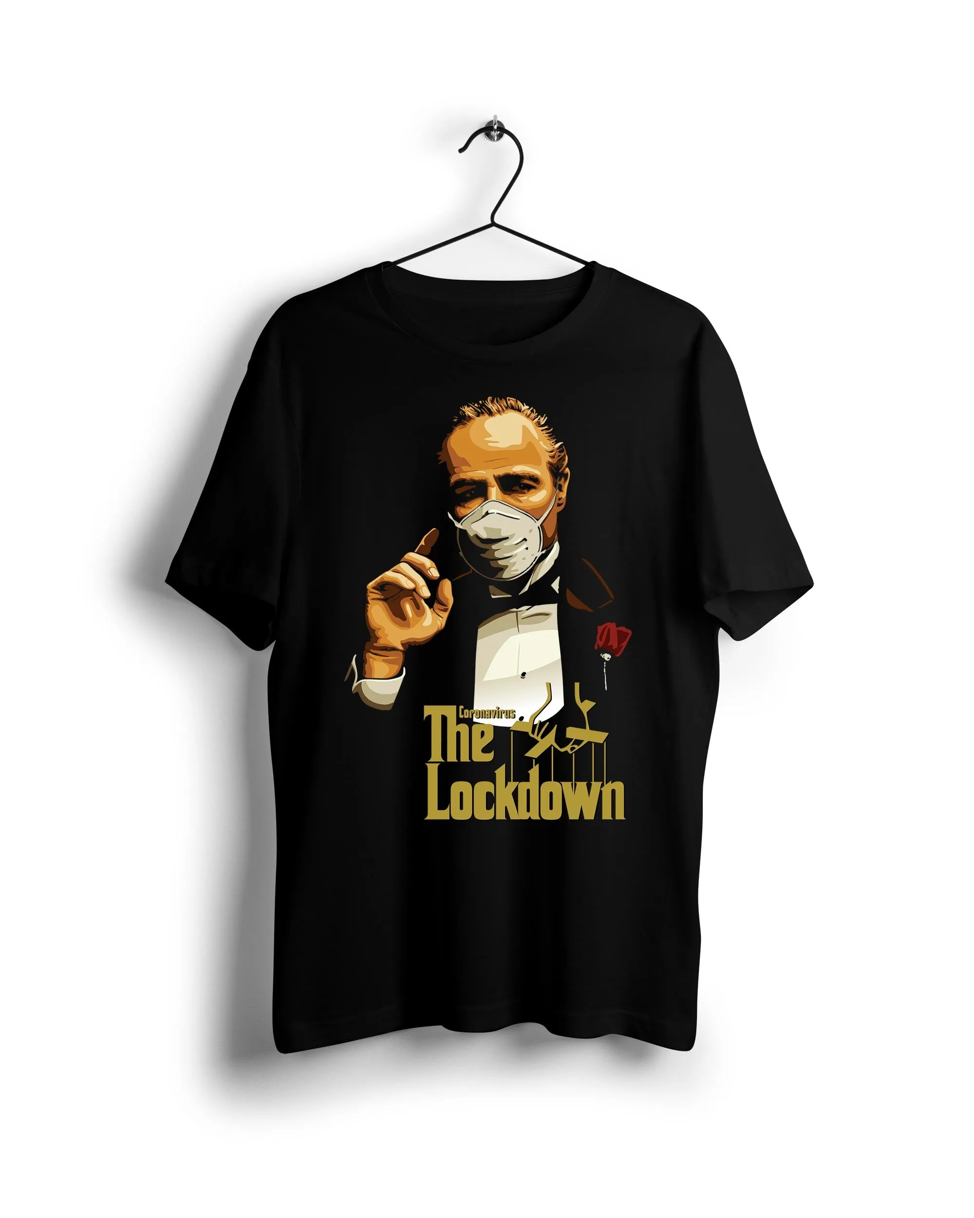 Godfather corona THE LOCKDOWN - Digital Graphics Basic T-shirt Black