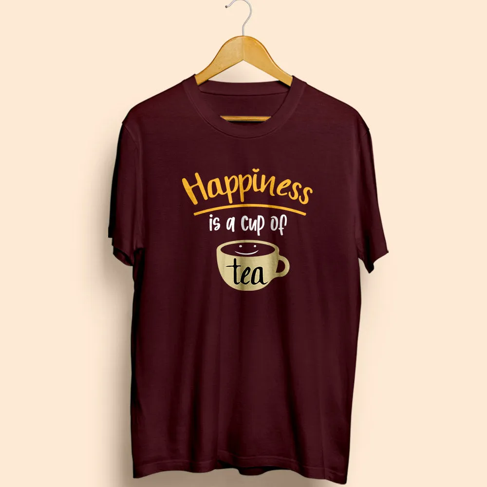 Happiness is a Cup of Tea Half Sleeve T-Shirt