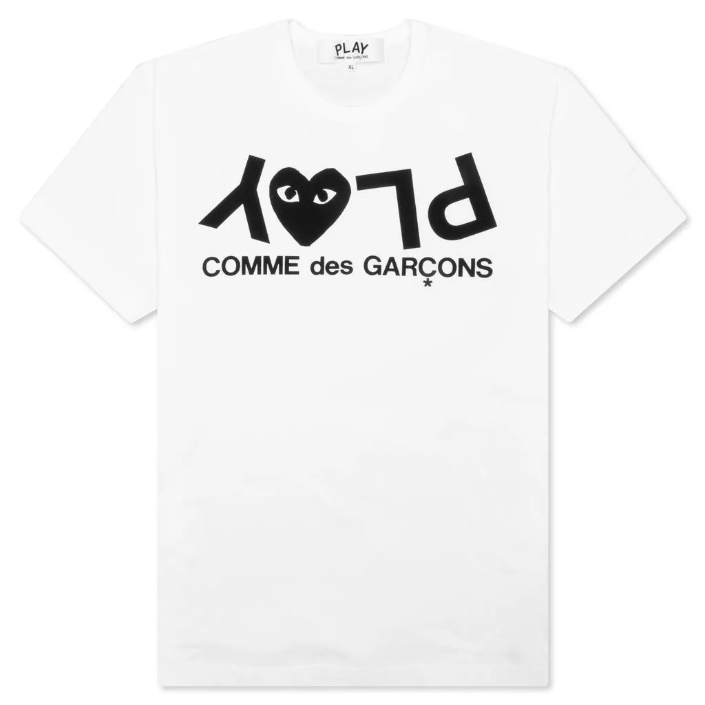 Inverted Text T-Shirt - White