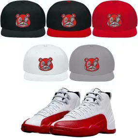 Jordan 12 Cherry 12s Snapback Hat to Match - RED MONEY TALKS BAWS