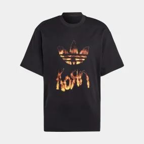 Korn Mens Short Sleeve Shirt (Black/Yellow)