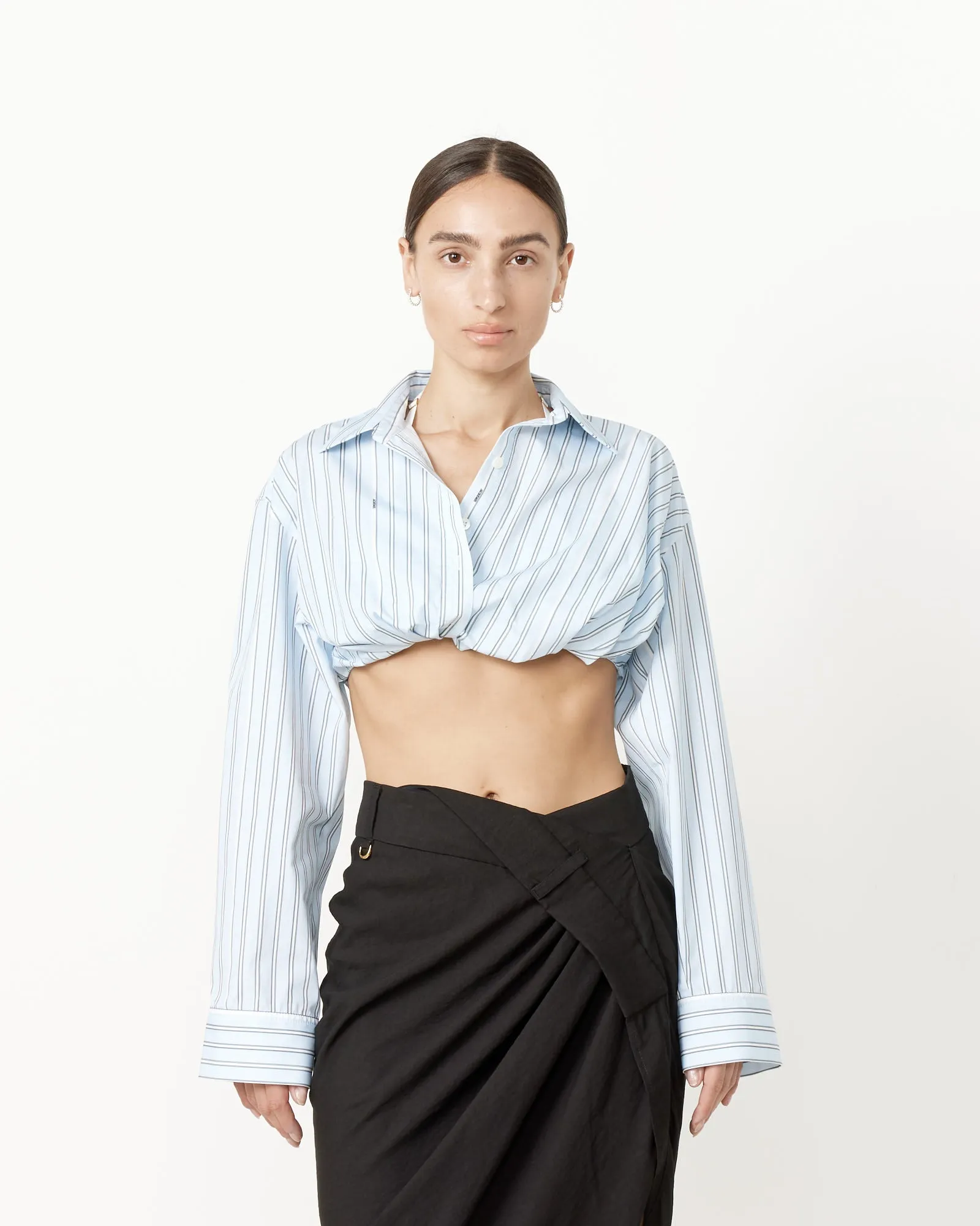 La Chemise Bahia Courte Shirt in Blue Stripe