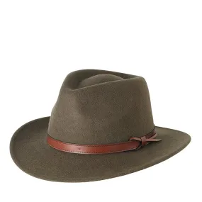 Livorno Felt Hat with Genuine Leather Band