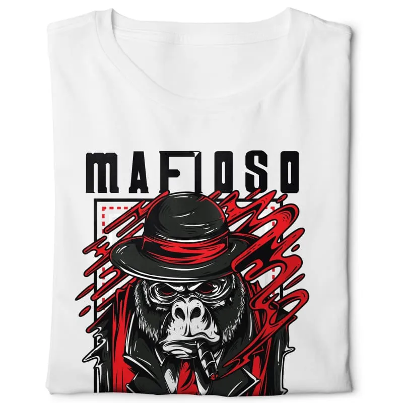 Mafioso Gorilla - Digital Graphics Basic T-shirt White