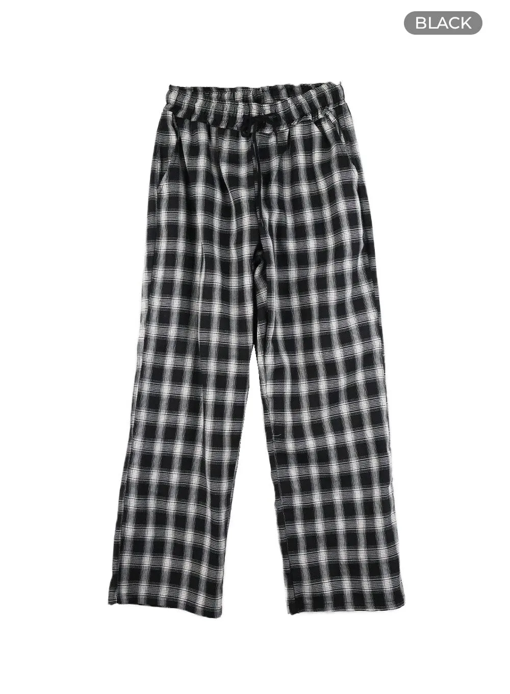 Men's Wide Fit Gingham Trousers IA401