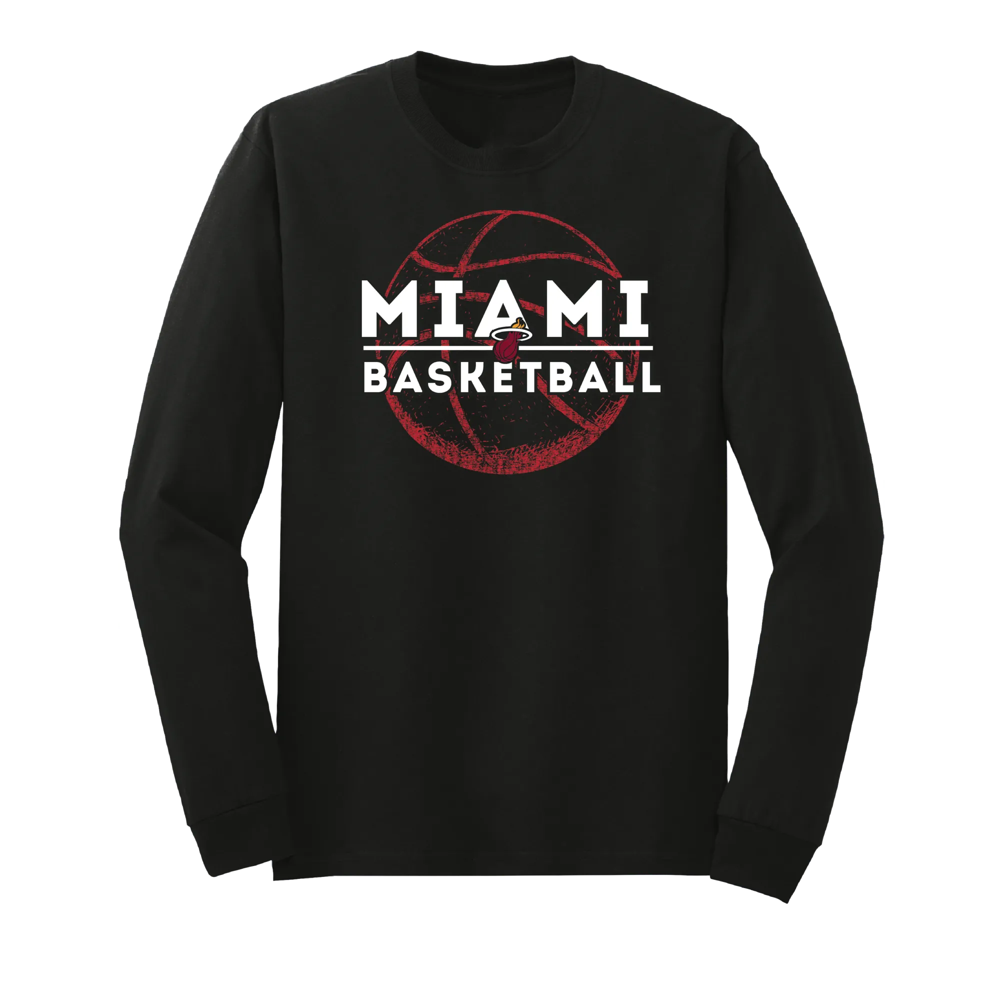 Miami HEAT Basketball Long Sleeve Black Tee