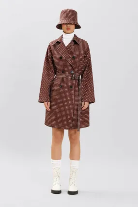 Microdot Raincoat Chocolat