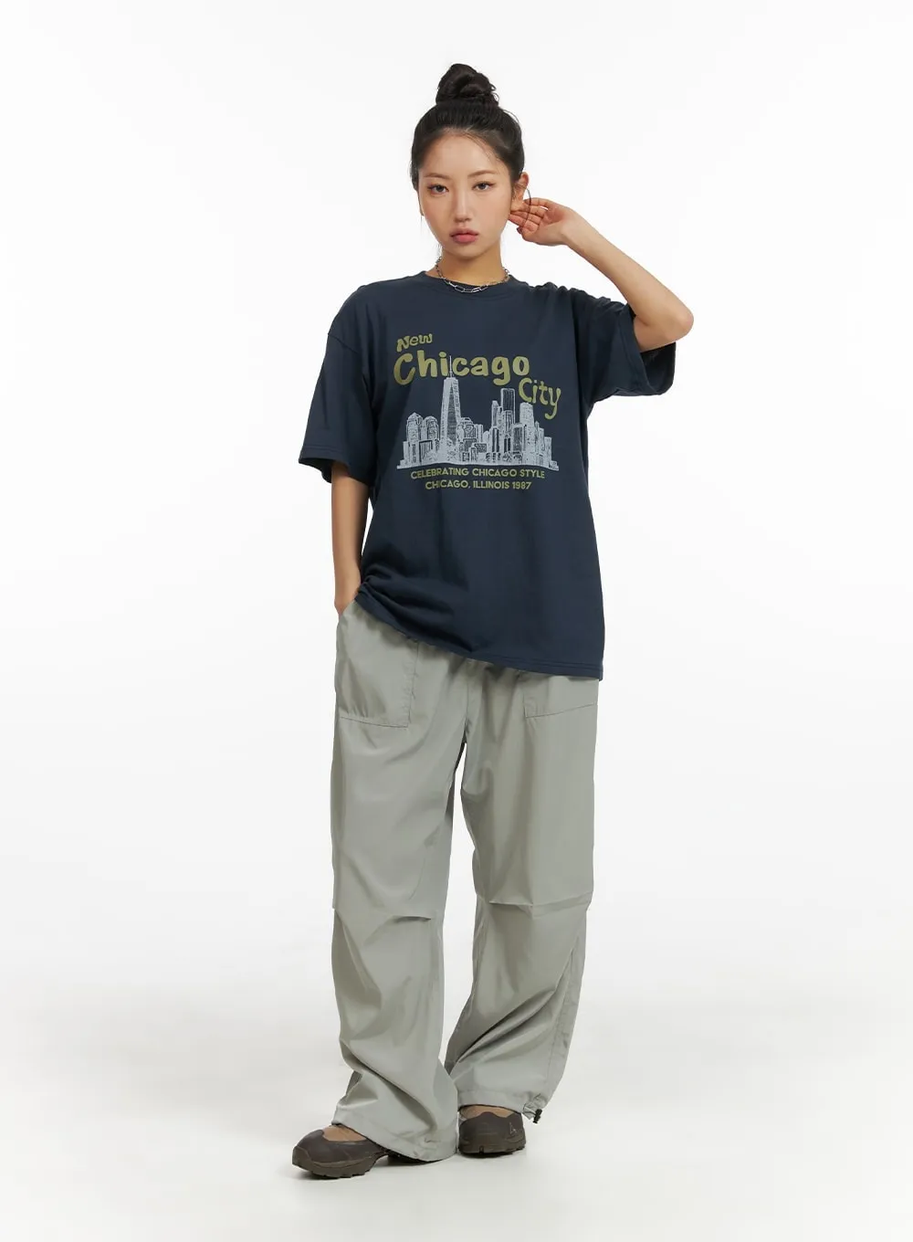 New Chicago City Oversized T-Shirt CM408