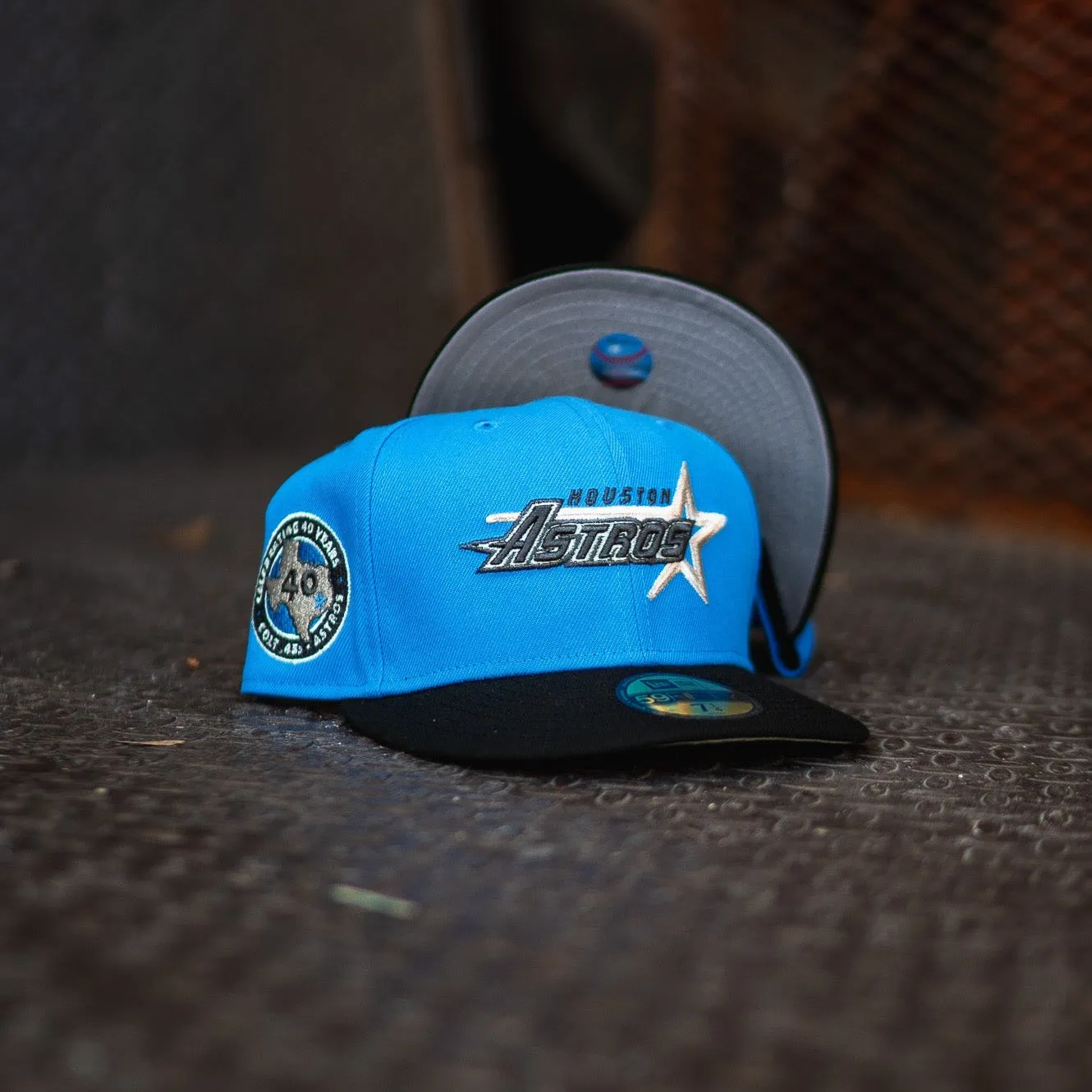 New Era Houston Astros 40th Anniversary Grey UV (Tufts Blue/Black)