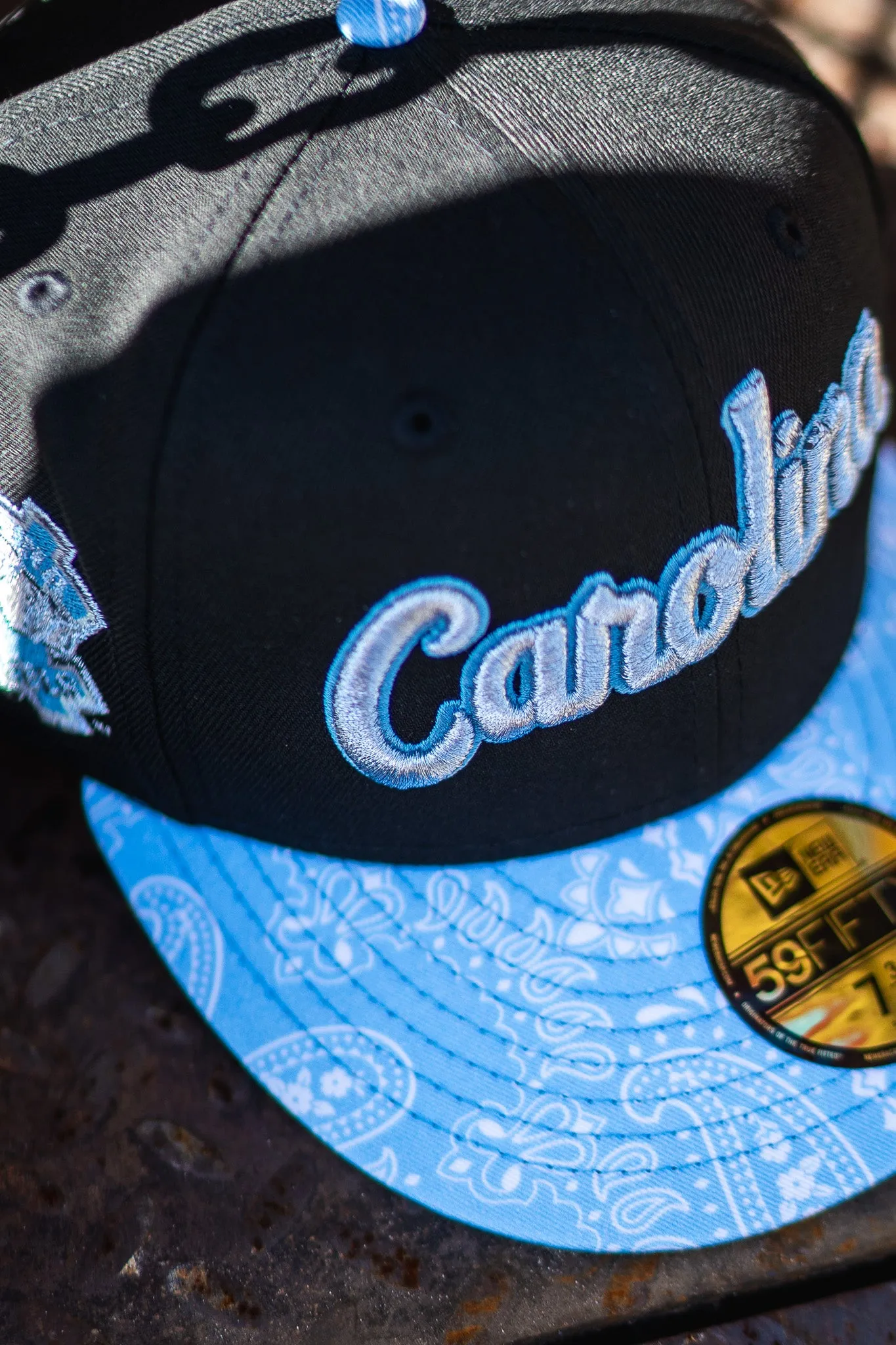 New Era North Carolina Tar Heels Grey UV (Black/Sky Paisley)