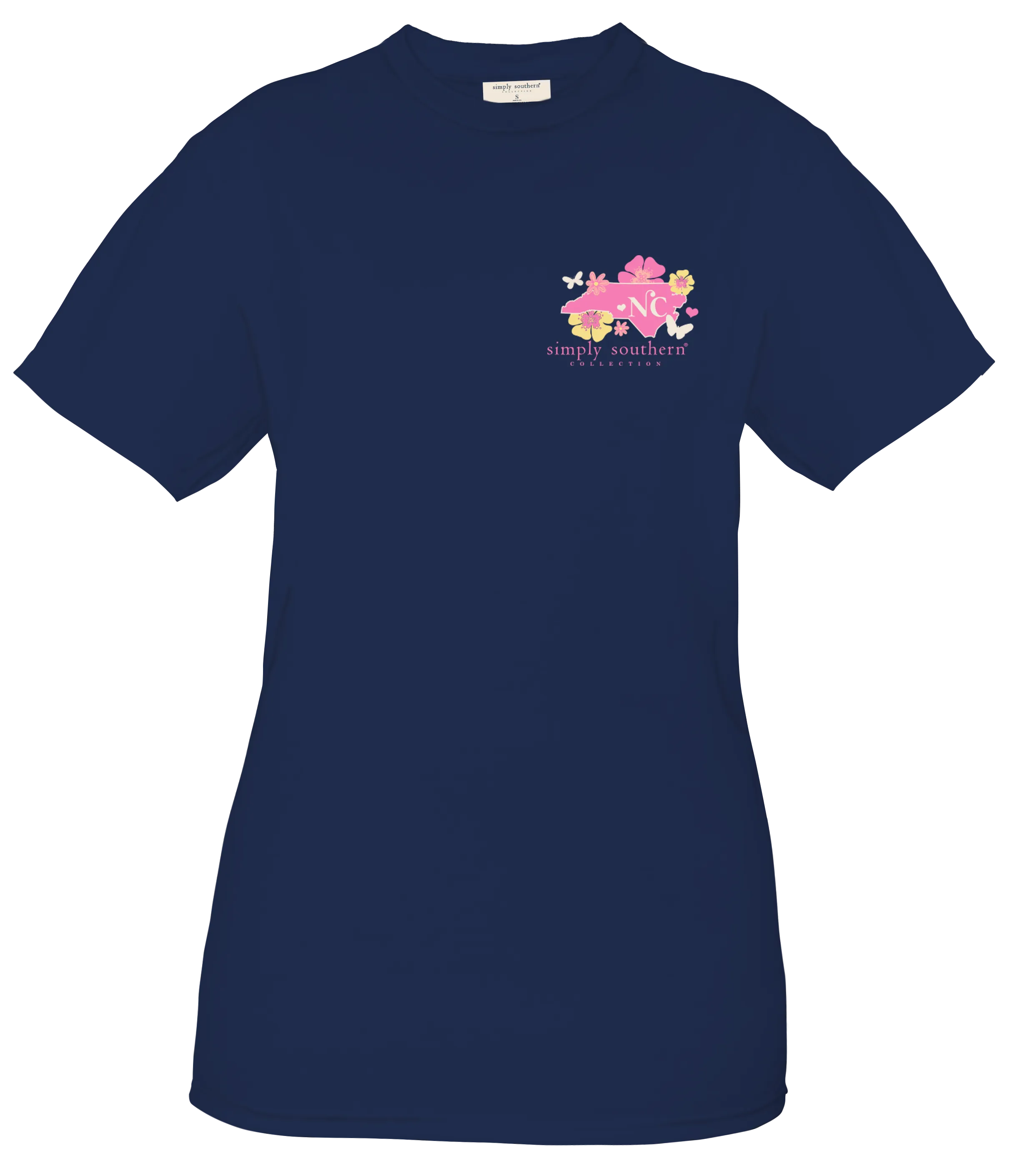 North Carolina Blooms Navy Blue Tee by Simply Southern