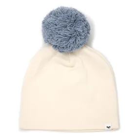 oh baby! Fog Yarn Pom Hat - Vanilla