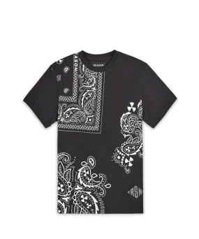 Paisley Block Tee (Black) /D16