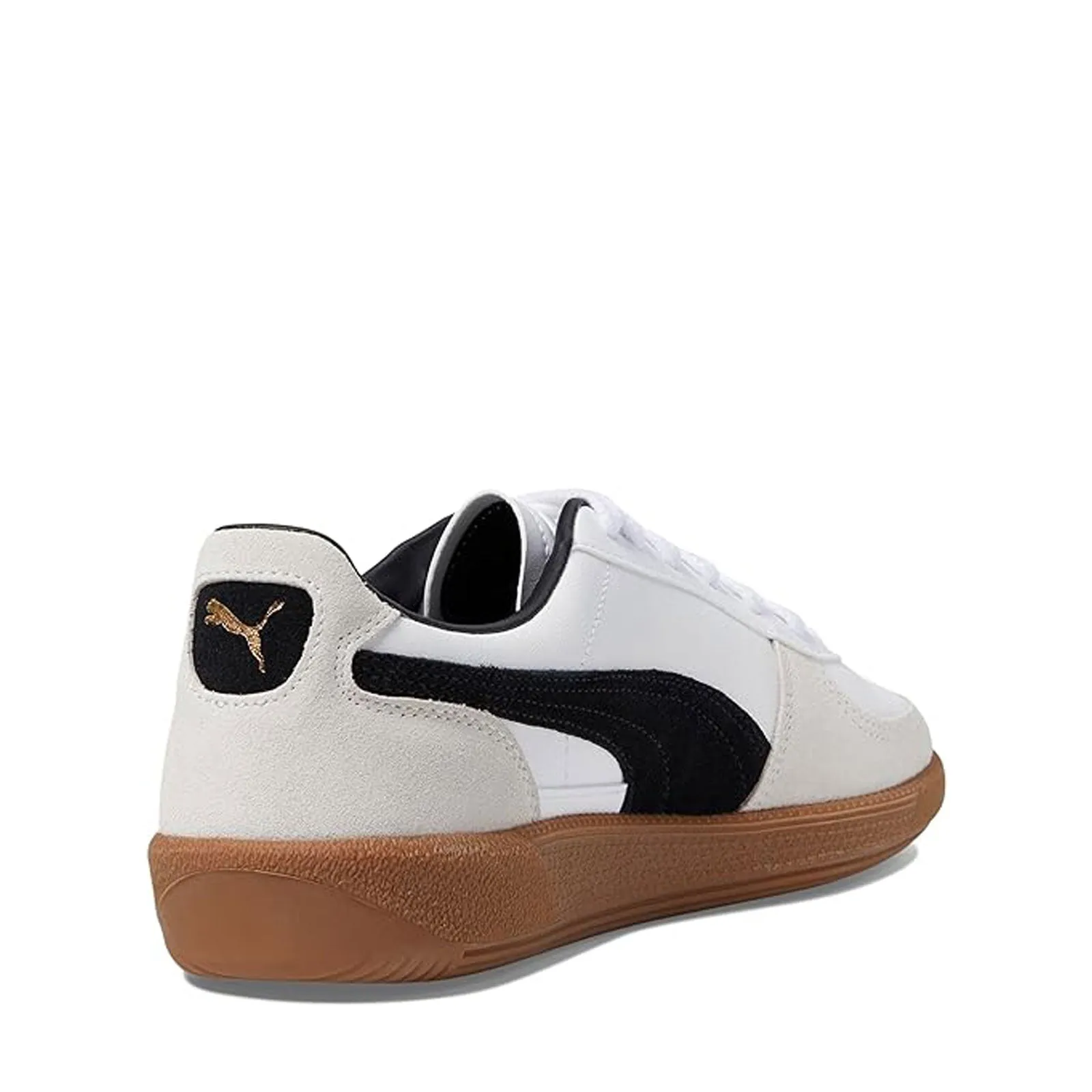 Puma Palermo Leather Sneakers - White, Vapor Gray, and Gum Soles - Style 39646401