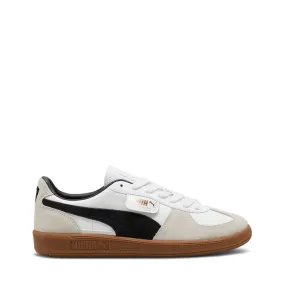 Puma Palermo Leather Sneakers - White, Vapor Gray, and Gum Soles - Style 39646401