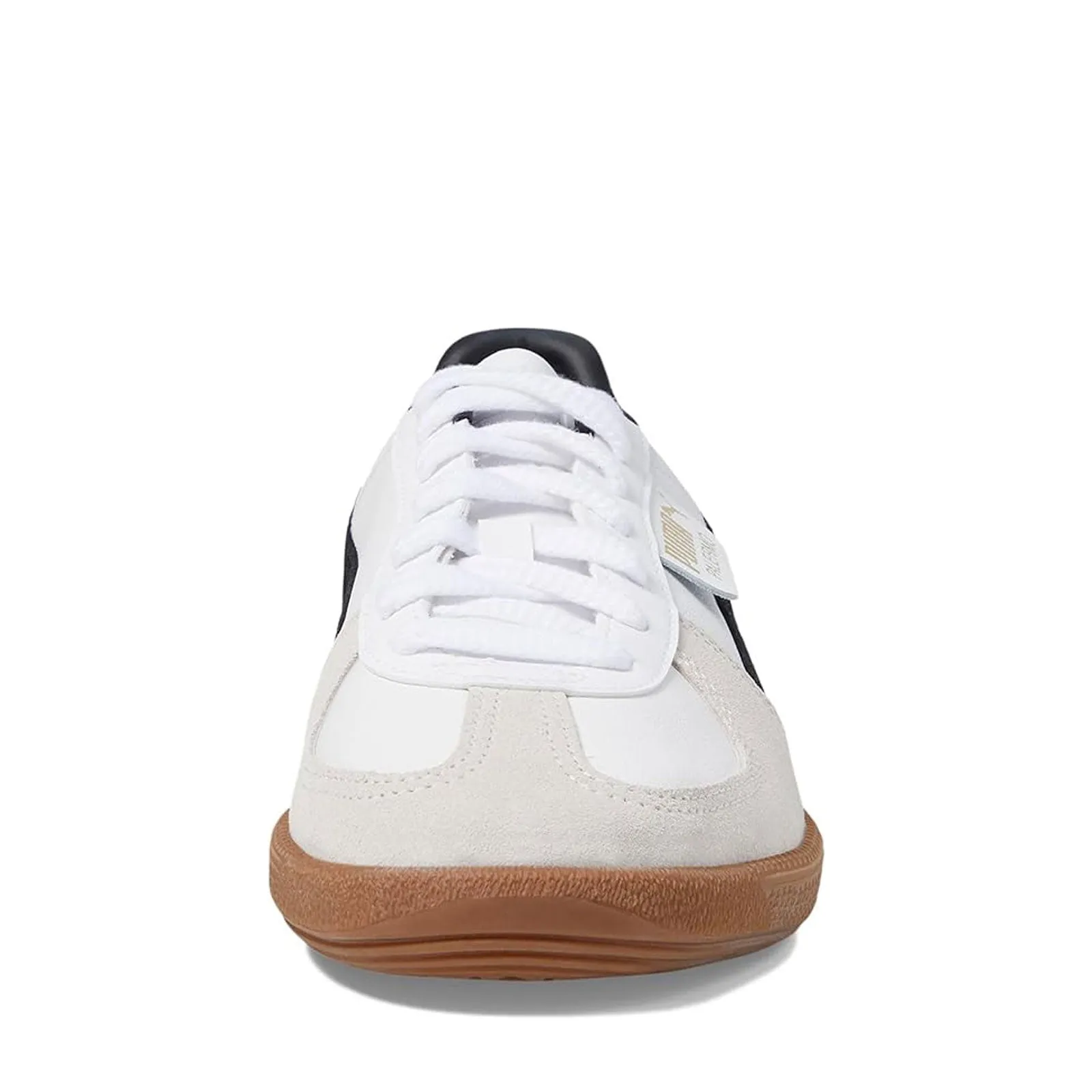 Puma Palermo Leather Sneakers - White, Vapor Gray, and Gum Soles - Style 39646401