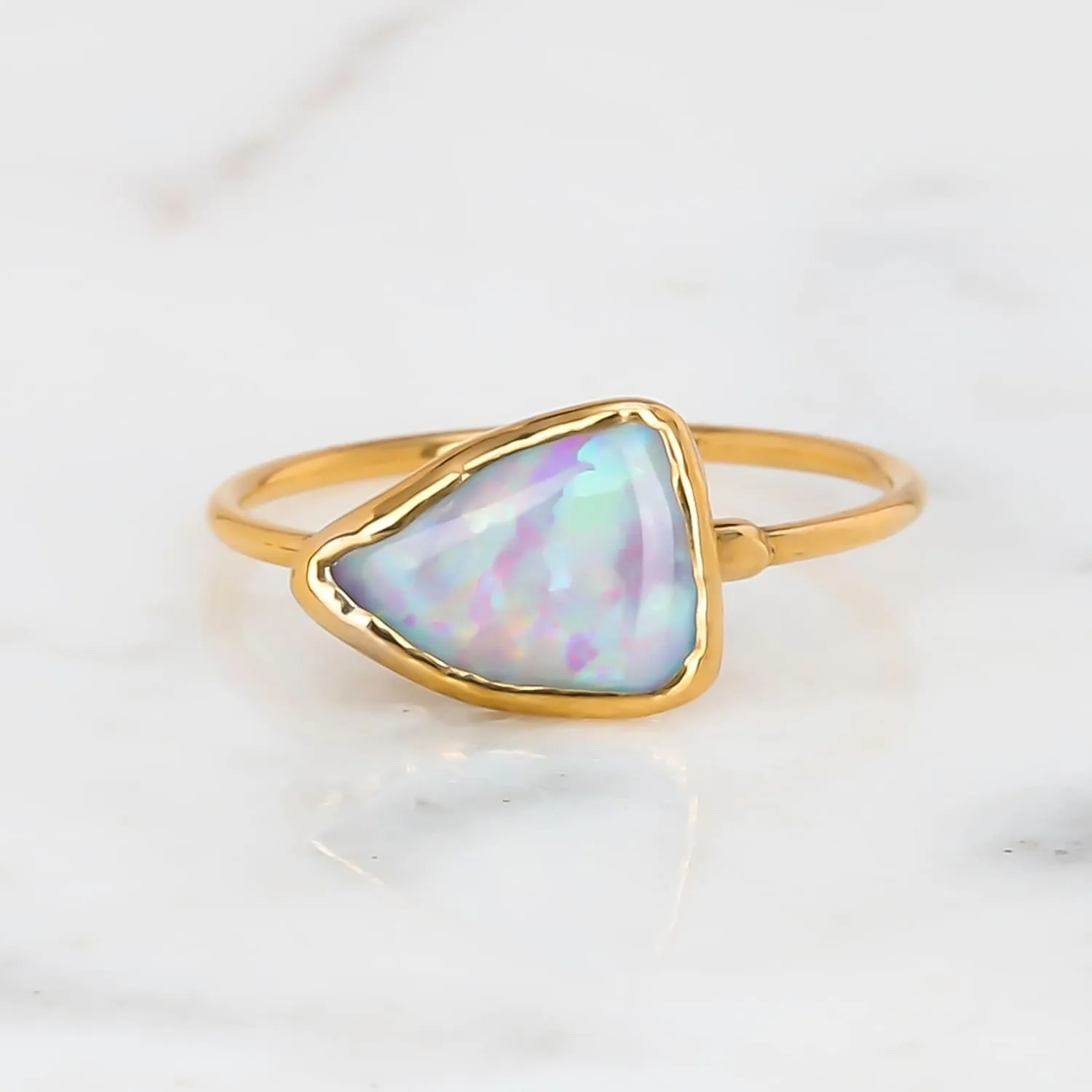 Raw Australian Fire Opal Ring