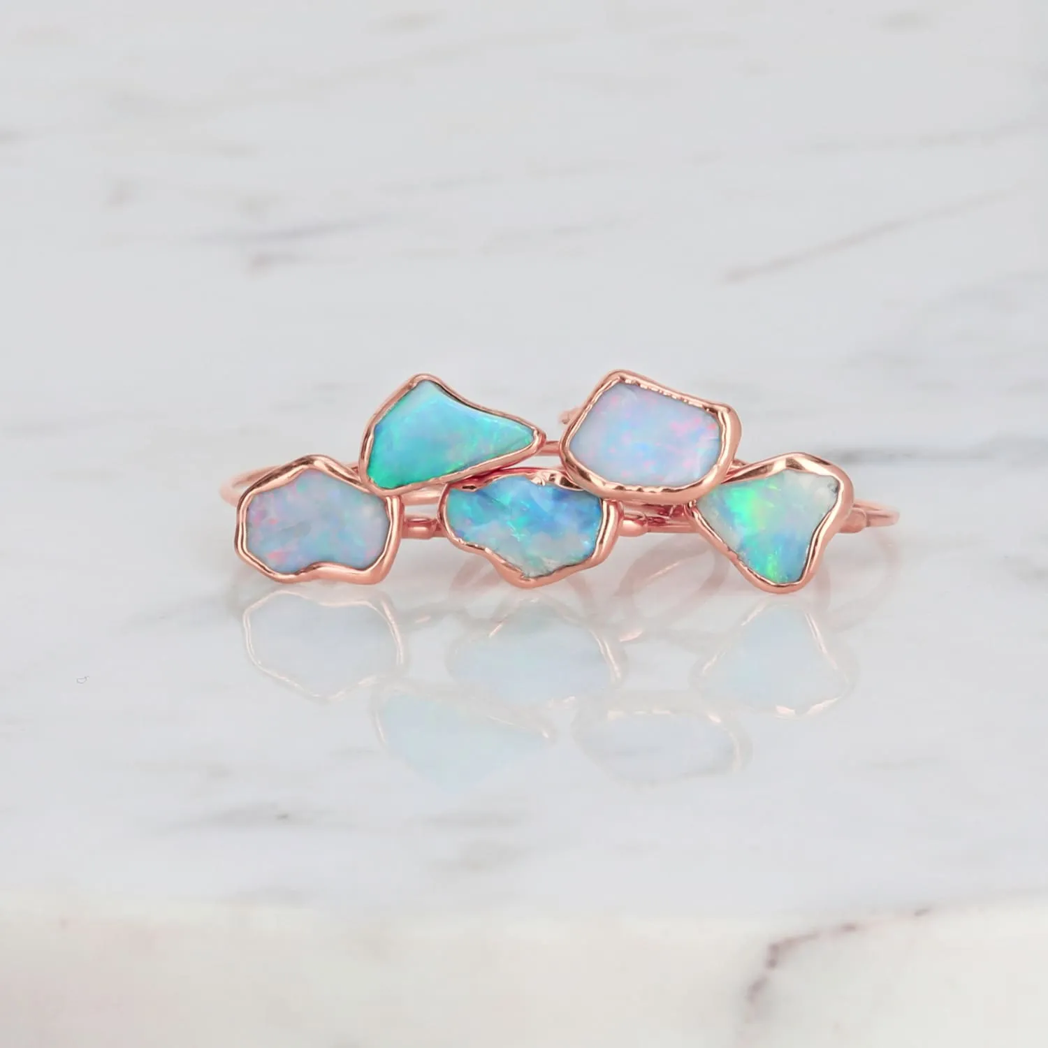 Raw Australian Fire Opal Ring