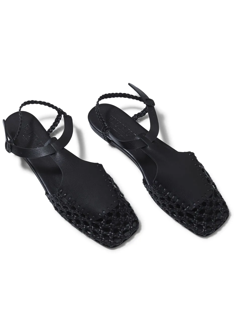 Reixa Woven T-Bar Sandal Black